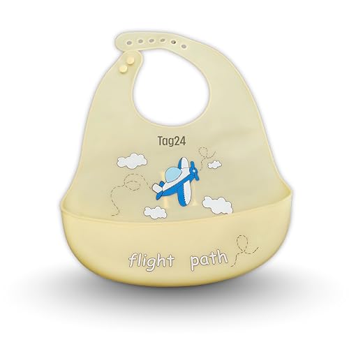 Image of Baby Bib for Feeding and Weaning Babies and Toddlers | Waterproof, Washable, Reusable | Adjustable Neckline with Buttons | Easy to Clean and Non-Messy Design