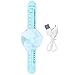 Orologio Per Bambini Orologio Compatto Innovativo Per Cartone Animato Orologio Regolabile Per Mini Ventaglio Da Polso Per Bambini Righello Ricarica USB(Blu)