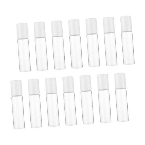 STOBAZA 15 Frascos Roll-On de Vidrio Transparente de 5 Ml para Aceites Esenciales y Maquillaje Botellas Pequeñas para Viaje y Uso Diario Aplicador de Bola para Distribución Práctica