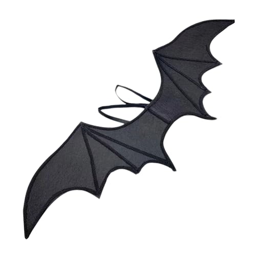 SAIIURV Asas de morcego unissexo para disfarce de Halloween, asa de camada de morcego, decorações de cosplay e Halloween, asas de e dragão criança adulto para carnaval festa disfarces (preto
