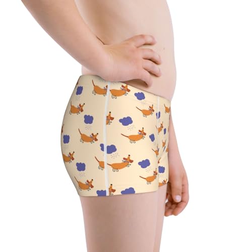 Boys' Cotton Boxer Brief Soft Underwear-Dachshund2