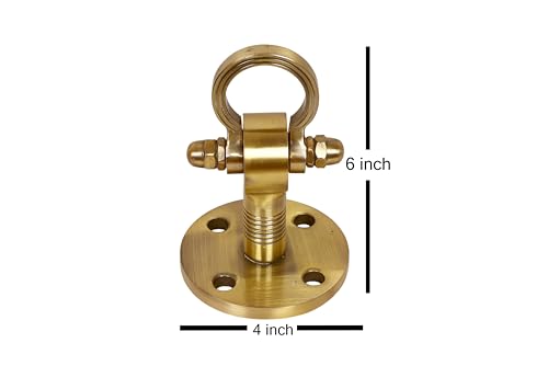 Image of Ceiling Hooks for Hanging Zula for Home Punching Bag Hanger with Anchor Bolt Fasteners Suitbale for Hammock Swing (Golden Kada 2Pc, 6 Inch-Golden-2Pc)