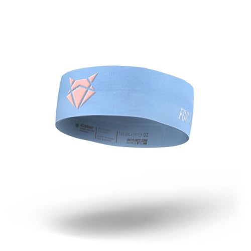 INCYLENCE Headband schmales Sport Stirnband für Damen und Herren aus hochwertigen italienischen Fasern, antibakteriell geruchsneutral, Frühling Sommer Herbst Winter (Blue Light Pink)