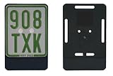 1x Kennzeichenhalter Kennzeichenträger Schwarz für Versicherungskennzeichen 135 x 110 mm (für Mofa - Roller - S-Pedelec - E-Bike - Moped - L-Krad - Leichkraftrad) (Schwarz (Unlackiert))