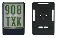 1x Kennzeichenhalter Kennzeichenträger Schwarz für Versicherungskennzeichen 135 x 110 mm (für Mofa - Roller - S-Pedelec - E-Bike - Moped - L-Krad - Leichkraftrad) (Schwarz (Unlackiert))