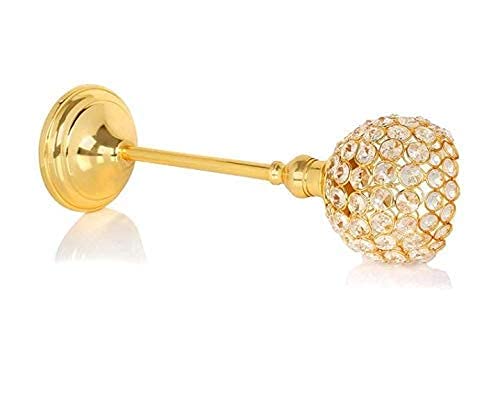 Extreme Karigari Crystal and Aluminium Decorative Bowl's Votive T Light Candle Holder with Gold Plating for Home Décor (Small (12 inches))