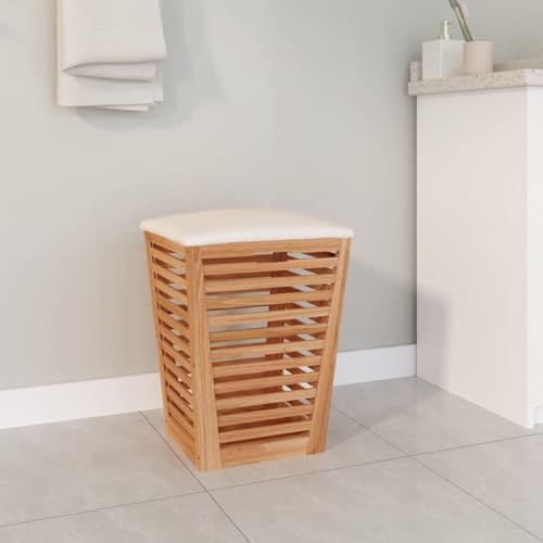 Xichuzi Taburete de baño Madera Maciza de Nogal 40,5x40,5x56 cm, Taburete Bajo, Taburete Pequeño, Taburete De Ducha