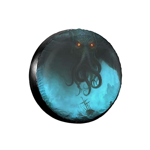 HELIDOUD Dead Cthulhu Waits Dreaming Classic Universal Fit Spare Wheel Tire Cover 16 inch