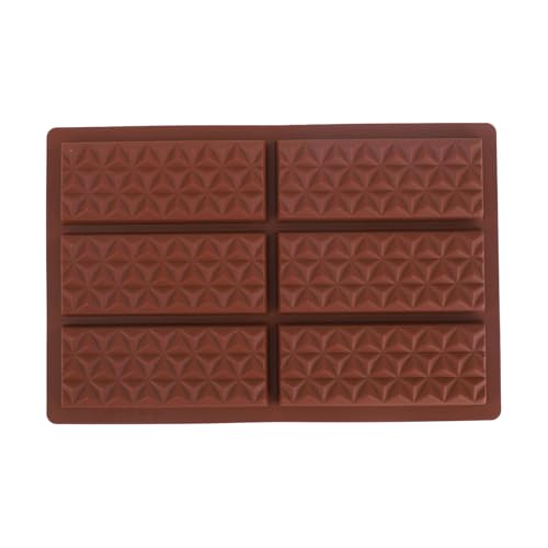 Djowyh Molde Para Tabletas De Chocolate | Molde Reutilizable De Chocolate Relleno, De Horneo Con 6 Cavidades Antiadherente Y Fácil Desmolde Para Principiantes Caramelo Gominola Brownie