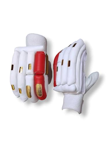 Image of Rovers Player Edition Cricket Gloves for Mens | Highperformance Adult Cricket Batting Gloves (Red-White, Right)