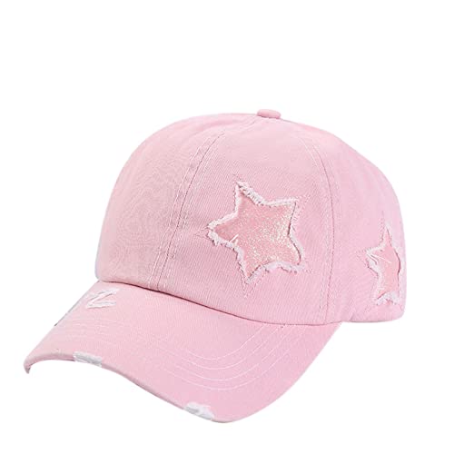 Saggy Balls - Gorra de béisbol para hombre y mujer, diseño de estrellas, color rosa