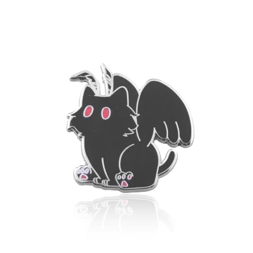 Broche Mothman pour amoureux des cryptides pour personnaliser un sac à dos