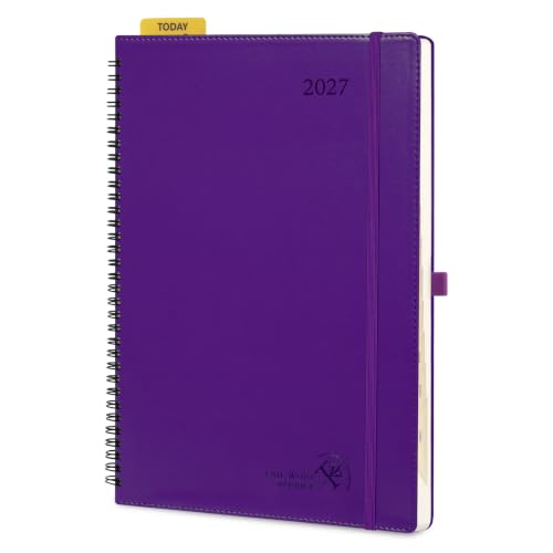 POPRUN Agenda 2027 Semainier A4 Grand Format(29,7 x 21cm) en Français
