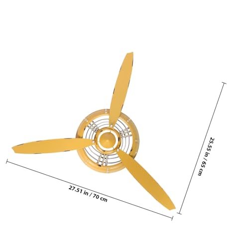 Hélice en fer forgé jaune au design rétro élégant pour maison raffinée - 2