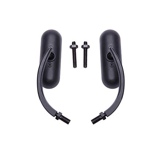 Image of DREAMIZER Motorcycle Mirrors for Handlebars - Universal 8MM 10MM Side Mirror for Street Bike Bobber Cafe Racer Touring Cruiser (Oval-Black)