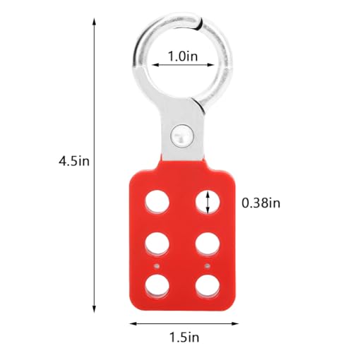Image of Lock Out Tag Out Hasp, 10Pcs Aluminium Lockout Tagout Hasp Kit with 6 Holes Interlock for Lockout Station, Safety Hasp Lock for Padlocks