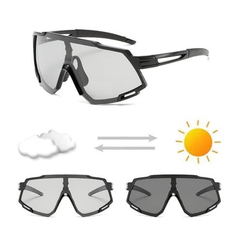 Image of Karsaer Oversized Photochromic Sports Sunglaases Men Women Polarized Cycling Fishing Glasses UV400 Protection E1260
