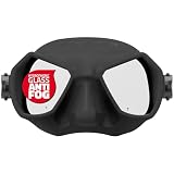 SALVIMAR Hathor Anti Fog, Maschera Adulto in Silicone con Lenti Anti Appannamento, per pesca subacquea, snorkeling e immersione, Nero