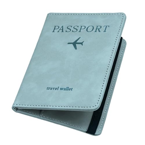 Image of Passport Holder Cover Travel Wallet Organizer, Passport Case with PU Leather Travel Document Holder for Men & Women Travel Accessories
