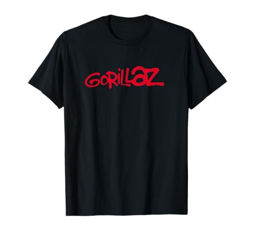 Gorillaz Paint Brush Red Logo Camiseta