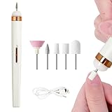 ThreeH Electric Nail File Portable Nail Drill for Acrylic Gel Nails Manicure Pedicure Nail Set Polishing Shape Tools Salon Home Use,White