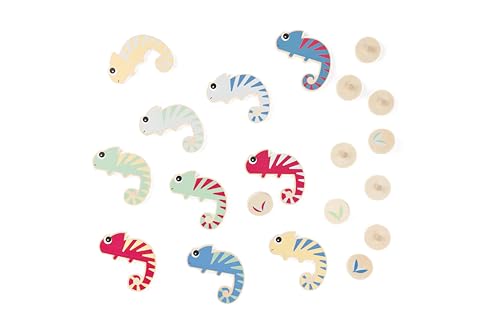 Wooden Chameleon Game - Juego de Memoria y Observación miniatura 1