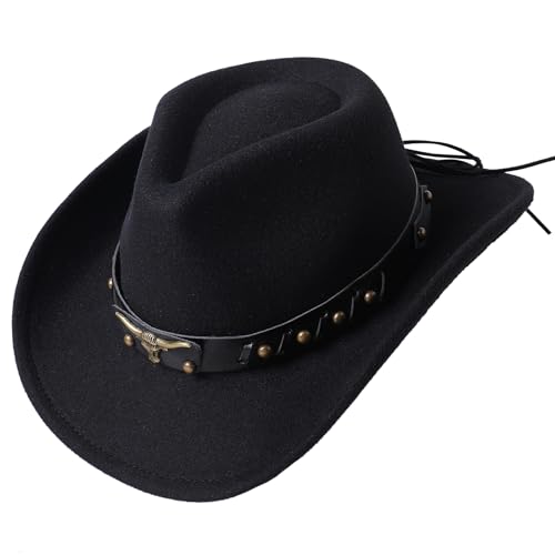 Jastore Western Cowboy Hat for Kids Boy Girl Classic Cowboy Cowgirl Dress Up Hat with Buckle Belt