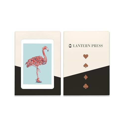 Juego de 52 naipes tamaño póker con flamencos y flores miniatura 4