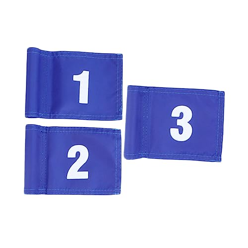 LIOOBO Blue Golf Flags 3 Pack Marking Flags for Lawn 12x18cm Lightweight Tear-resistant Easy to Clean