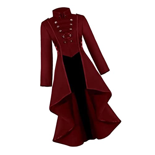 Gabardina Steampunk para mujer con corte gótico entallado que estiliza para disfraces y eventos 5