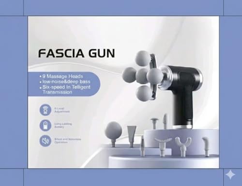 Image of KRIPARA SALES Kripara Sales Professional Deep Tissue Percussion Massage Gun-multi-head Muscle Massager for Pain Relief, Athletes & Body Relaxation - Portable Cordless Electric Handheld Massager With 9 Attachments (4 IN 1 Percussion Massage Gun)