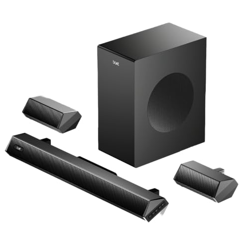 boAt Aavante Bar Prime B300 with Subwoofer and Dual Rear Speakers, 300W RMS Output, 5.1 Channel, Multi-Connectivity, EQ Modes, & BT v5.3 Soundbar with