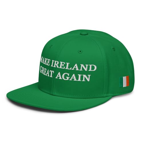 Make Ireland Great Again Hat - Embroidered Adjustable Snapback Cap - McGregor Irish Presidential Run Inspired Hat Kelly Green
