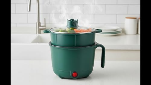 Image of Electric Multipurpose Pot, 1.5L, Non-Stick Interior Multipurpose Electric Kettle with Ceramic Coating | 600W Portable Electric Kettle | Multi Kettle for Water, Milk, Egg, Tea, Coffee, Hostel