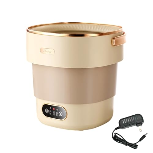 Portable Underwear Washer And Dryer Travel Washing Machine With Drain Basket Foldable Laundry Appliance Baby Clothes Washer