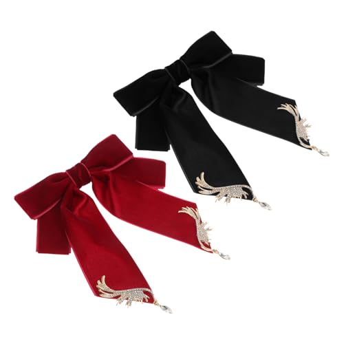 Lot de 2 broches vintage style nœud élégantes pour accessoiriser vos chemises pour femme