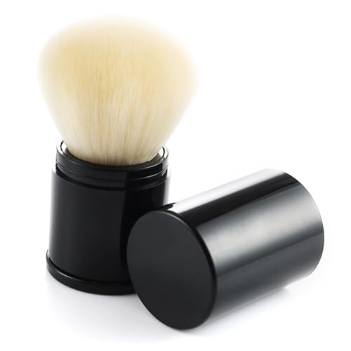 メイクアップブラシ チークブラシ パウダーブラシ ファンデーション メイクブラシ ナチュラルホワイト 大きめ ふんわり 持ち運びにも便利