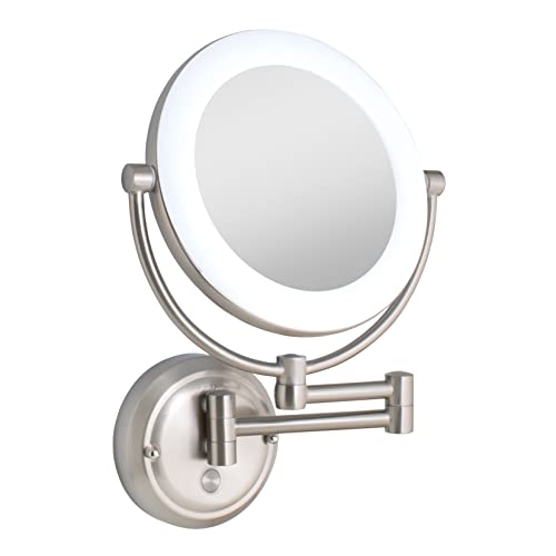 Zadro 12" Round Dimmable Led Makeup Mirror With Lights And Magnification 10X/1X Countertop/Wall Mounted Makeup Mirror #TOP2