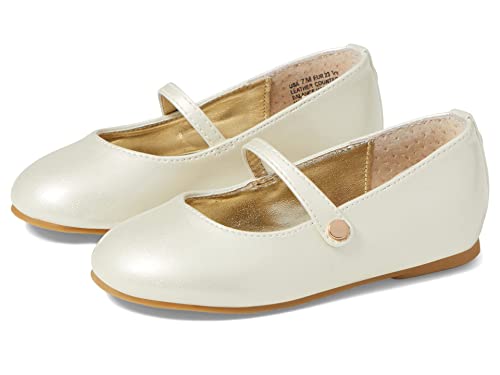 NINA Girl's Fernanda (Toddler/Little Kid/Big Kid) Ivory Liquid Patent 4 Big Kid M