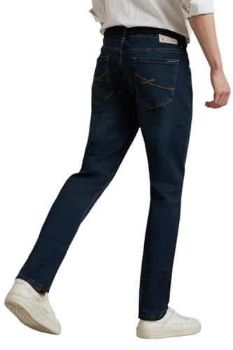 Image of Louis Philippe Men's Mid Rise Slim Jeans