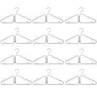 Foldable Coat Hanger, 12 Pack - Portable Travel Hangers, Space Saving Fold in Half Design, Lightweight Plastic Hangers for Coat & Clothing