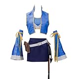 VSAEJO Lucy Heartfilia Cosplay Star Dress Fairy Tail Cosplay Shirt Lucy Heartfilia Cosplay Plus Size