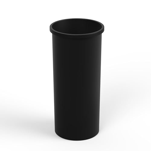 Image of 22 Gallon Black Round Waste Basket | 88 Qt Trash Can