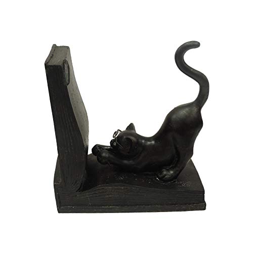 Benjara Benzara Bm02951 Winsome Polystone Cat Bookends Pair, Black #TOP2