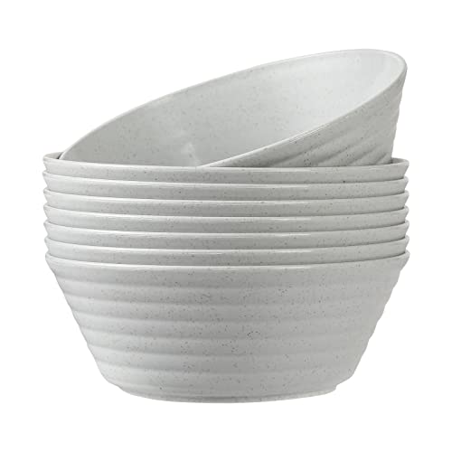 Cereal Bowl, Set of 8 Soup Bowls 36 Ounces Unbreakable Wheat Straw Bowls Microwave Dishwasher Safe Reusable Bowls for Kitchen Cereal Salad Soup Rice Noodle Oatmeal
