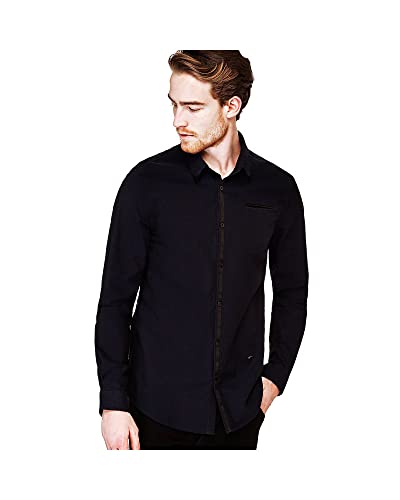 Guess Chemise Flow Jacquart Nuit M81h37 - Bleu -Medium
