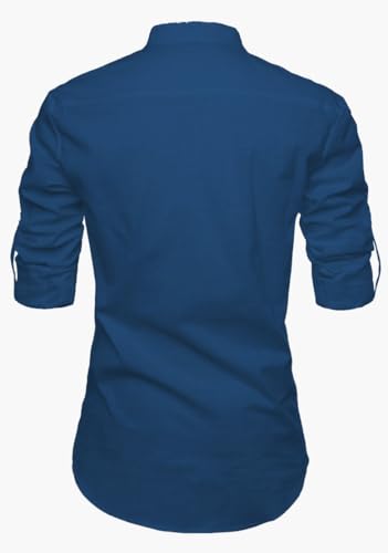 Image of Men's Cotton Blend Short Playful Mix Color Kurta - Pack 2