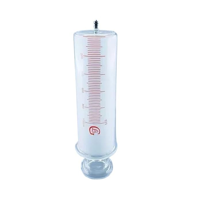 Large Glass Syringes 300ml with Glass Caliber/Ruhr Locks Caliber Glass Enema Sausage Device Sample Extractor Injector 300 CC(Ruhr Locks Caliber)
