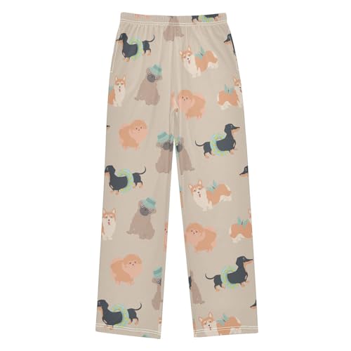 Boys' Pants Dogs Dachshund Cute Long Bottoms Jogger Pants Elastic Waist Trousers with Pockets S-XL