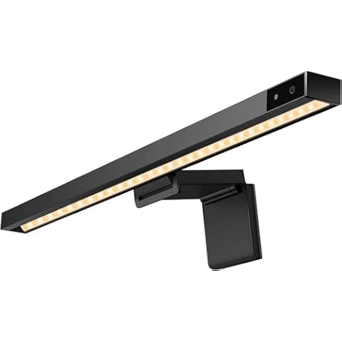 wiredge 45CM Computer Monitor Lamp,ScreenBar Plus Monitor Light, Auto Dimming, Brightness & Hue Adjustment, Space Saving Home Office Lamp, Eye Caring, USB Powered Cover